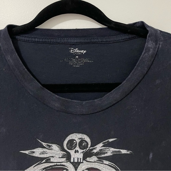 Disney Nightmare Before Christmas - Jack Graphic Tee Black Acid Wash Shirt Sz M - Picture 4 of 5
